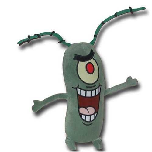 418XDfQHsiL Plankton 12 Inch Plush Stuffed Animal from SpongeBob Squarepants