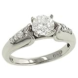 : 6 Round Diamond Engagement Ring .20cttw (CZ ctr)