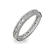Eve's Addiction Sterling Silver Channel Set Round Stone CZ Stackable Band