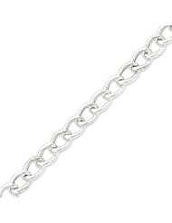 Sterling Silver Hollow Cable Chain - 8 Inch
