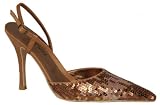Sequins on a Pattern Nite Shoe (Sylvia) (8.5, Brown)
