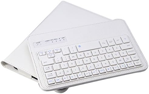 NEWSTYLE Samsung Galaxy Tab 4 8.0 Case - Wireless Bluetooth Keyboard Cover for Galaxy Tab 4 8.0 inch Android Tablet - White Color