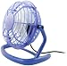 GreyMobiles BLUE USB Retro Desk Fan With MAINS ADAPTOR