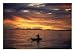 Native Fisherman in Outrigger Canoe, Indonesia, Indonesia Photographic Poster Print by Yvette Cardozo, 24x18