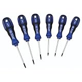 Wiha 45598 Screwdriver Sets, Torx, Cushion Grip, Precision Black Tip, T6 to T15, 6 Piece by Wiha