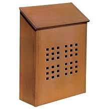 Decorative Standard Vertical Mailbox – Antique Brass