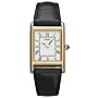 Seiko Women's Black Leather Strap Watch #SXGN42