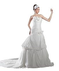 Strapless Backless  Silk/Taffeta Evening Dress  With Ruffles