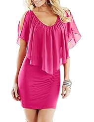 Colorblocking Houndstooth Print Bodycon Dress/Party Dress 