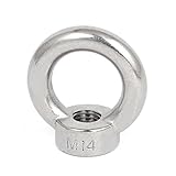 uxcell アイナット　 リフティング　304ステンレススチール製　シルバートーン　M14 　メスネジ