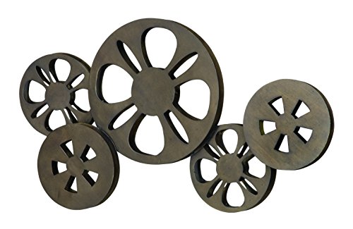 Benzara Metal Movie Reel Elegant Accessory for Studio