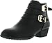 Top Moda CL-14 Women's Buckle Straps Stacked Low Heel Ankle Booties