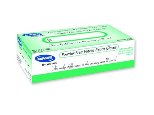 Invacare Nitrile Exam Gloves Medium Case of 1000