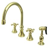 Governor Class Deck Mount Kitchen Faucet With Brass Sprayer