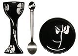 Sagaform Flora Egg Set, Black , Set of Two