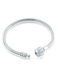 Bling Jewelry 925 Silver Barrel Clasp 3mm Snake Chain Bracelet 6.5in
