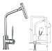 ATO Adjustable Spout Kitchen Faucet Ceramic Disc Chrome