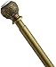 Carnation Home Fashions Sheffield Shower Curtain Tension Rod with Decorative Finials, Antique Gold