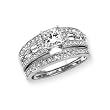 14K White Gold 5/8 ct. Diamond Engagement Set
