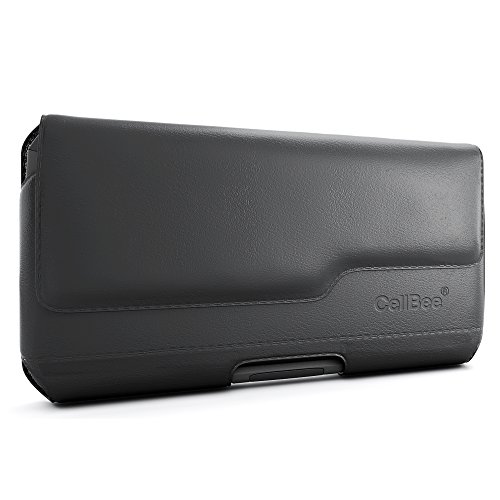 HTC One M9 Holster, CellBee® HTC One M9 Premium PU Leather Pouch Carrying Case with Belt Clip Belt Loops Holster (Perfect Fits with Otterbox Commuter / Defender Case on Lifeproof Case on) (Fashion City)