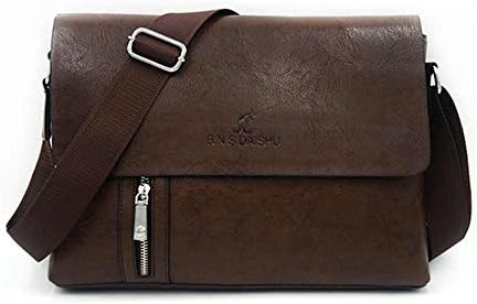 Cathylin 2016 Genuine Leatherl Male Briefcase Best Soft Imitation Leather 100% Authentic Men Kangaroo Messenger Bags (dark brown)