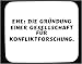 Mauspad mit Ehe: die Gr�ndung einer Gesellschaft f�r Konfliktforschung. Dekoration