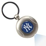 MLB New York Yankees Silver Baseball Flashlight Keychain