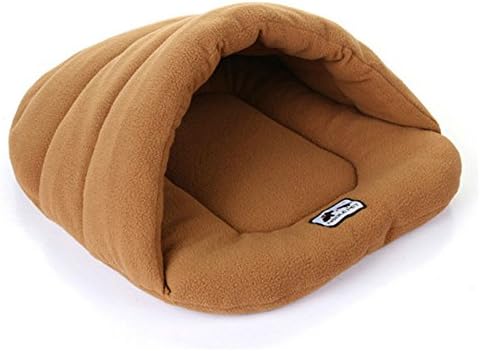 Small / Medium Dog Cat Bed House Pet Cave Sleeping Bags Camel Medium