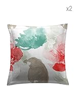 Leitmotive Dos Fundas De Cojín Acuarella (Turquesa)