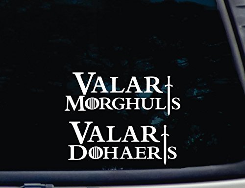 Valar Morghulis -die cut vinyl decal for windows, cars, trucks, tool boxes, laptops, MacBook - virtually any hard, smooth surface