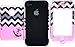 Apple Iphone 4/4s Pink Block Chevron with Anchor Pattern Design Textured Protective Cover Case Black Silicone Gel Hybrid Dual Layer Case Cover. (Included: Screen Protector, Wristband and Pry Tool Exclusively By Wirelessfones Tm)
