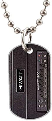 HIWATT Amp DR201 design custom Big Size Oval Dog Tag，Silver animal tags，useful as key chain, luggage tag.