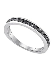 0.53CTW-DIA BLACK DIAMOND MACHINE-SET BAND
