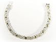 Peridot/ Olive CZ'S Framed by Silver X Bracelet