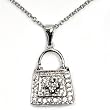 Silver Cubic Zirconia Necklaces, Size: 17 inches Silver Cubic Zirconia Necklaces, Size: 17 inches
