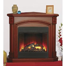 ProCom 5000 BTU Electric Fireplace - 24in. Corner, Coffee Glaze by Electric Fireplaces