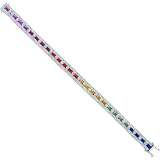 14K White Gold 1.75 cttw G Diamond & Sapphire Fancy Link Bracelet