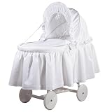 Picci Bassinet with Comforter In Crystal- In White by Picci