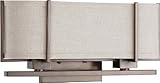 IMAGE OF Nuvo Lighting 60/4454 Two Light Portia Wall Sconce with Khaki Fabric Shade, CUL Damp Location, Hazel Bronze