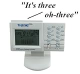 Talking 200-Year Calendar Clock with 4 Alarms - Press Button to Hear Time, Temperature Announced