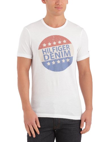 Hilfiger Denim Herren Fergus cn tee s/s 1957809867, Gr. 50 (L) (CLASSIC WHITE 100) Preisvergleich
