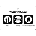 PERSONALISED EAT SLEEP HUMAN RESOURCES CAR AIR FRESHENER