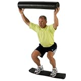 Black High Density Foam Rollers - HALF ROUND - Extra Firm - 6" x 36" Half Round