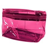 Kingsley Travel/Cosmetic Bag- Train Case, Clear Pink