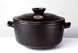 Emile Henry 5.5-Quart Round Flame Top Stew Pot, Black