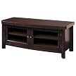 Broehain TV Stand with Wodd Panel - Espresso