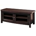 Broehain TV Stand with Wodd Panel - Espresso