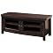Broehain TV Stand with Wodd Panel - Espresso