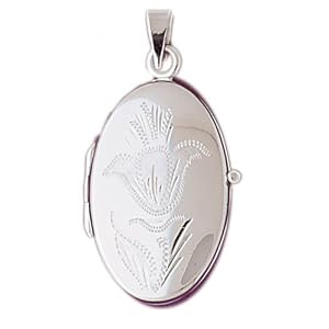 14K White Gold Ornate Locket 6 - Gram(s) - Free Shipping
