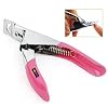 TRIXES Acrylic False Nail Tip Clipper Cutter Pink